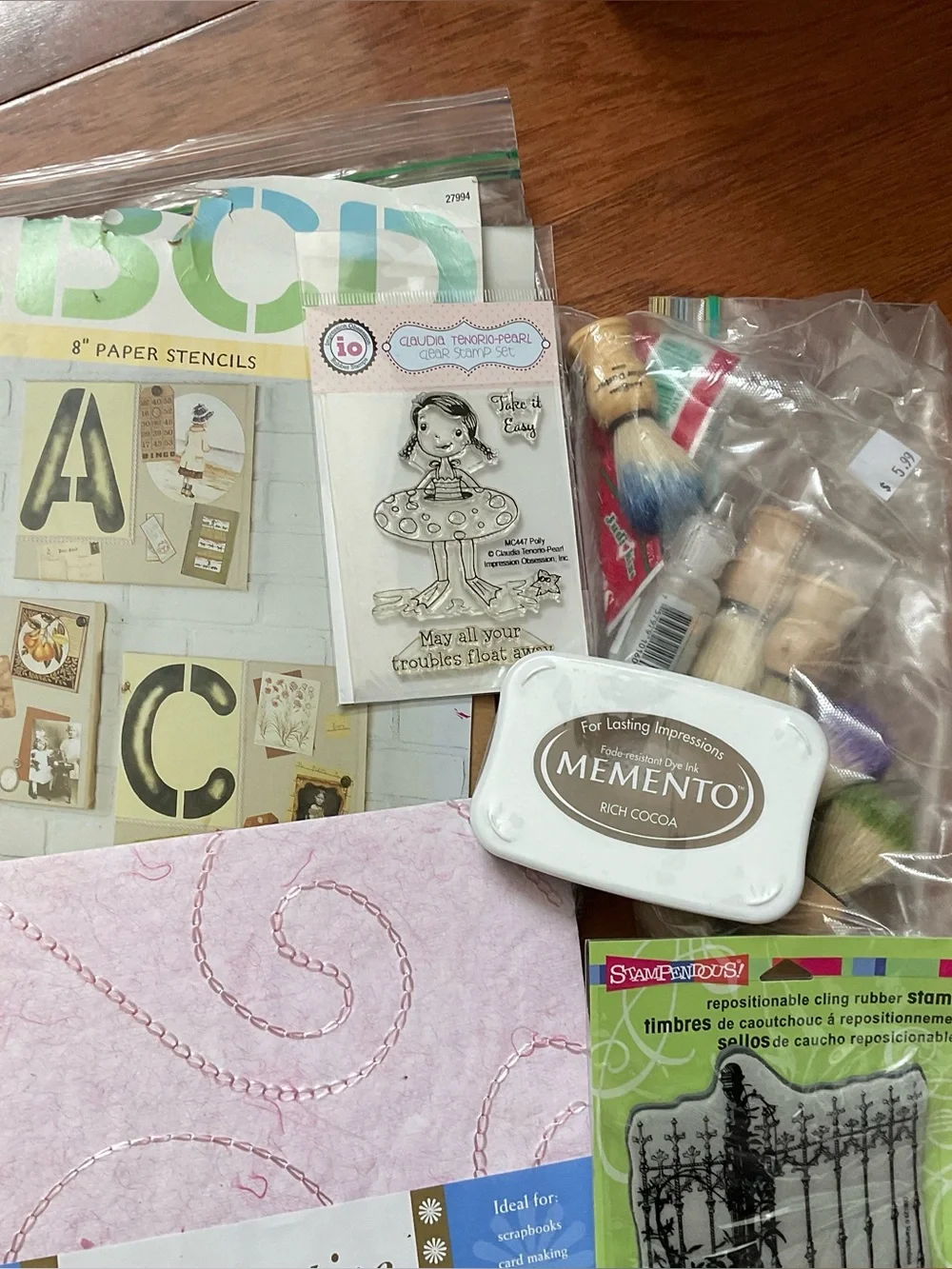 Over 4 Pounds Crafts New And Used Hobby Scrapbooking Lot Variety Paper Stamps